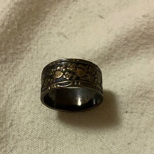 Vintage Beautiful Genuine Sterling Silver Ring 925 Floral heart flower band 9
